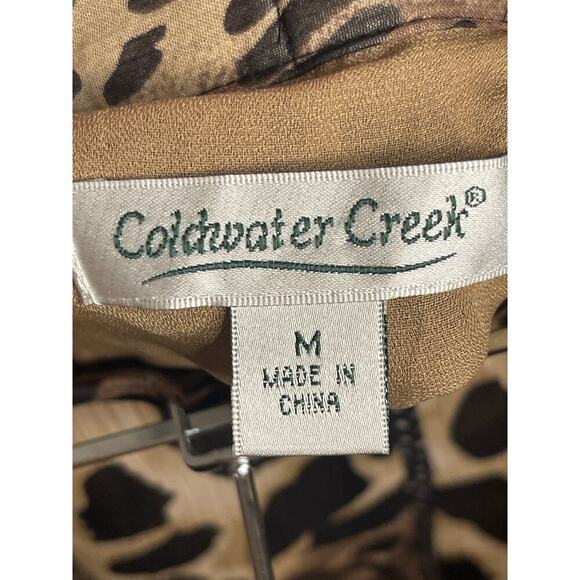 Coldwater Creek Lined Leopard Animal Print Midi Skirt Women's Size Medium - Picture 5 of 6